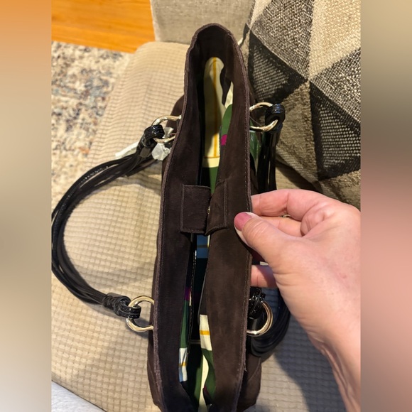 NWT Kate Spade Oak Park Small Rue Chocolate Suede Shoulder Bag - Picture 12 of 17